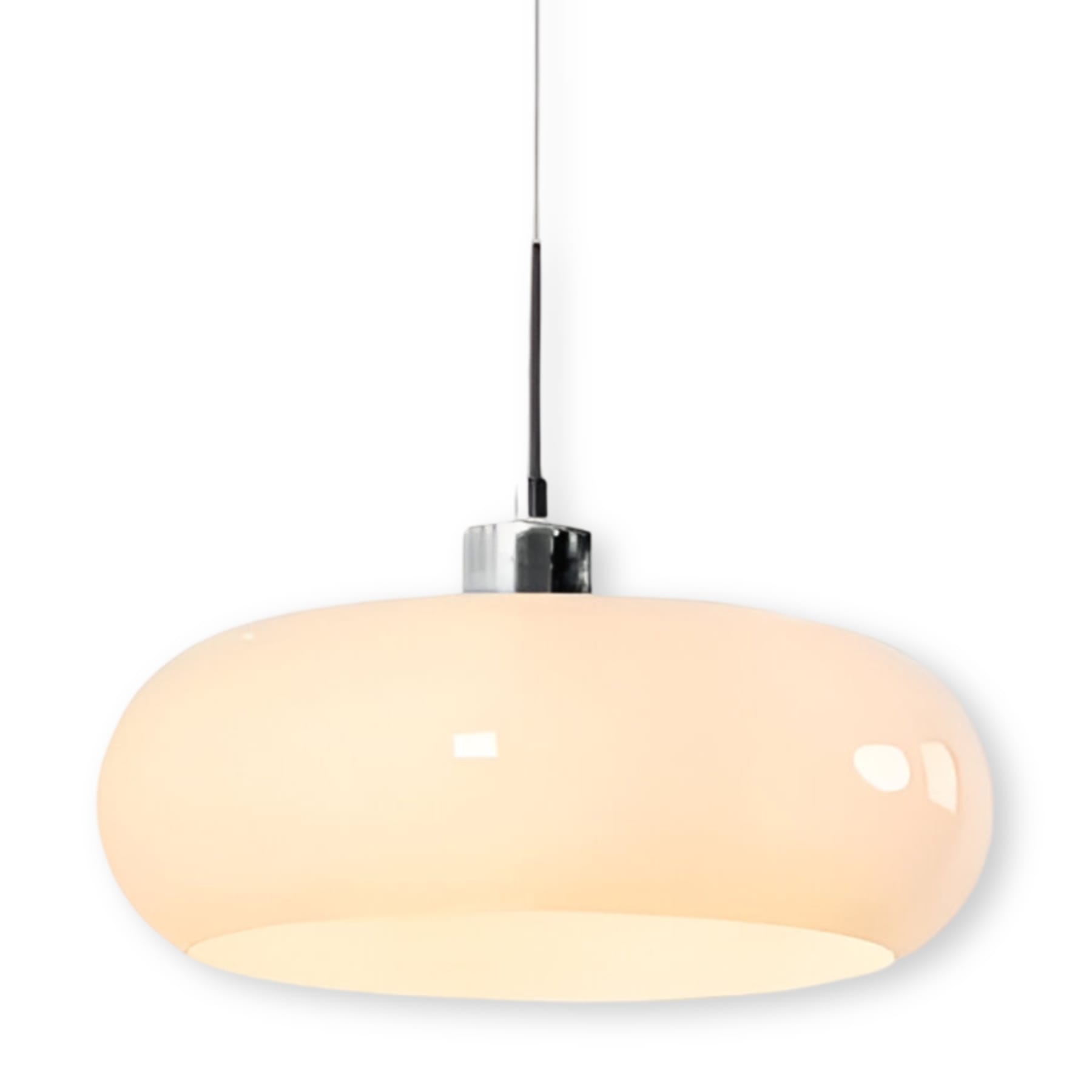 Retro Glass Pendant Light for Living and Dining Rooms in White — Greenwich Home & Living