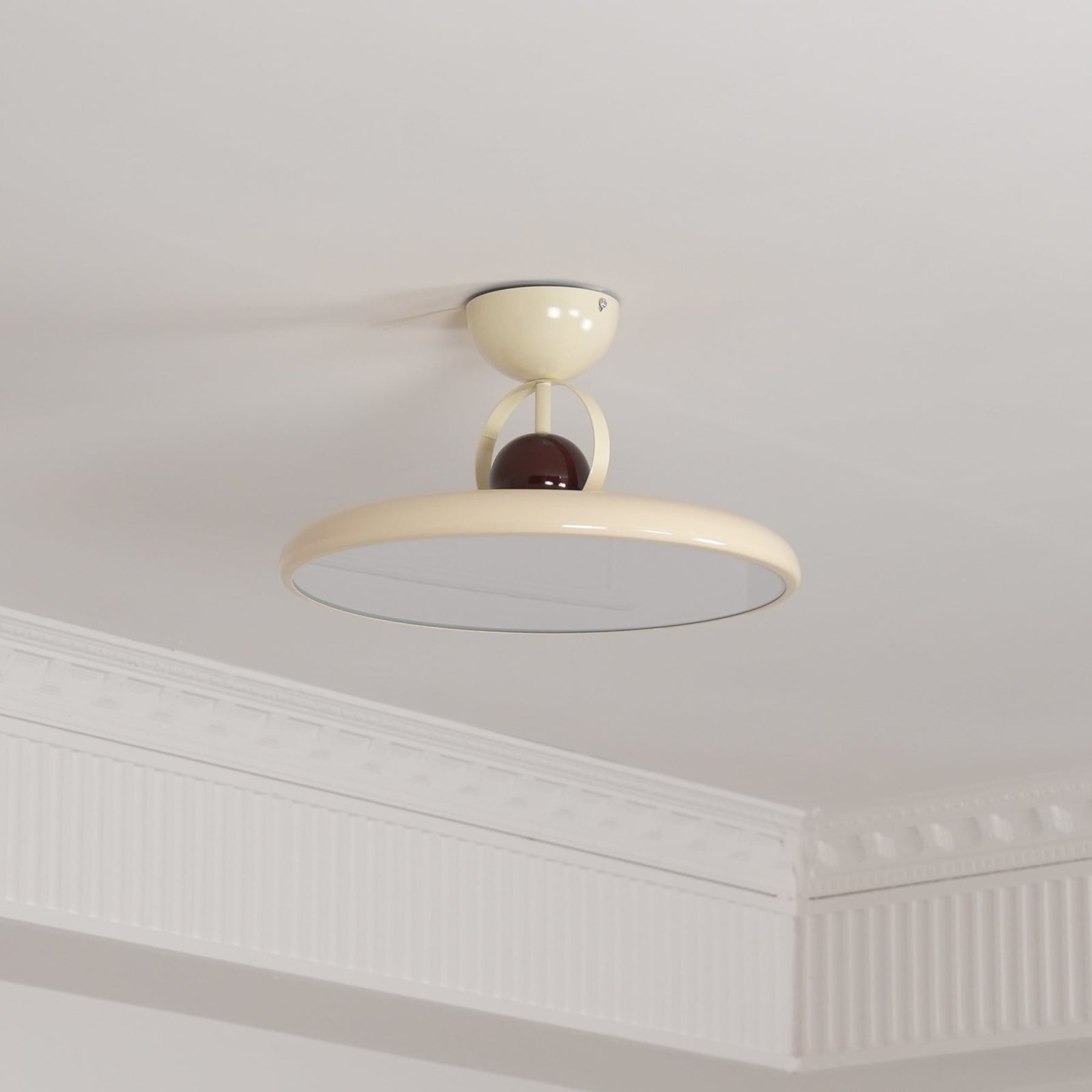 Retro Iron and Acrylic Semi-Flush Ceiling Light With Dimmable Color — Greenwich Home & Living
