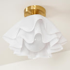 Contemporary Copper and Acrylic Flush Mount Ceiling Light With Tri-Color Dimming — Greenwich Home & Living