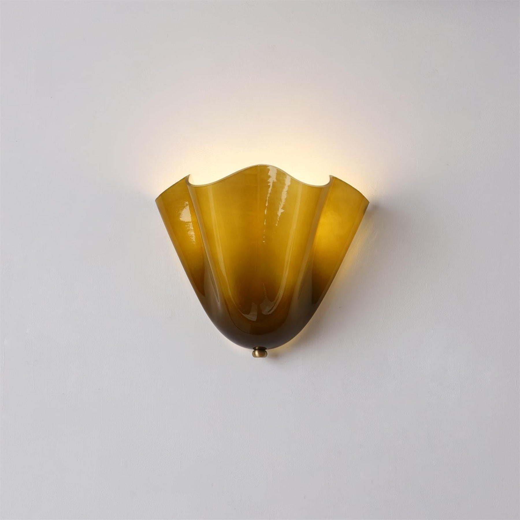 Retro Glass Wall Light With Warm Glow for Living Room and Hallway in Green — Greenwich Home & Living