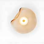 Contemporary Glass Wall Light for Living Room and Bedroom in Gold — Greenwich Home & Living
