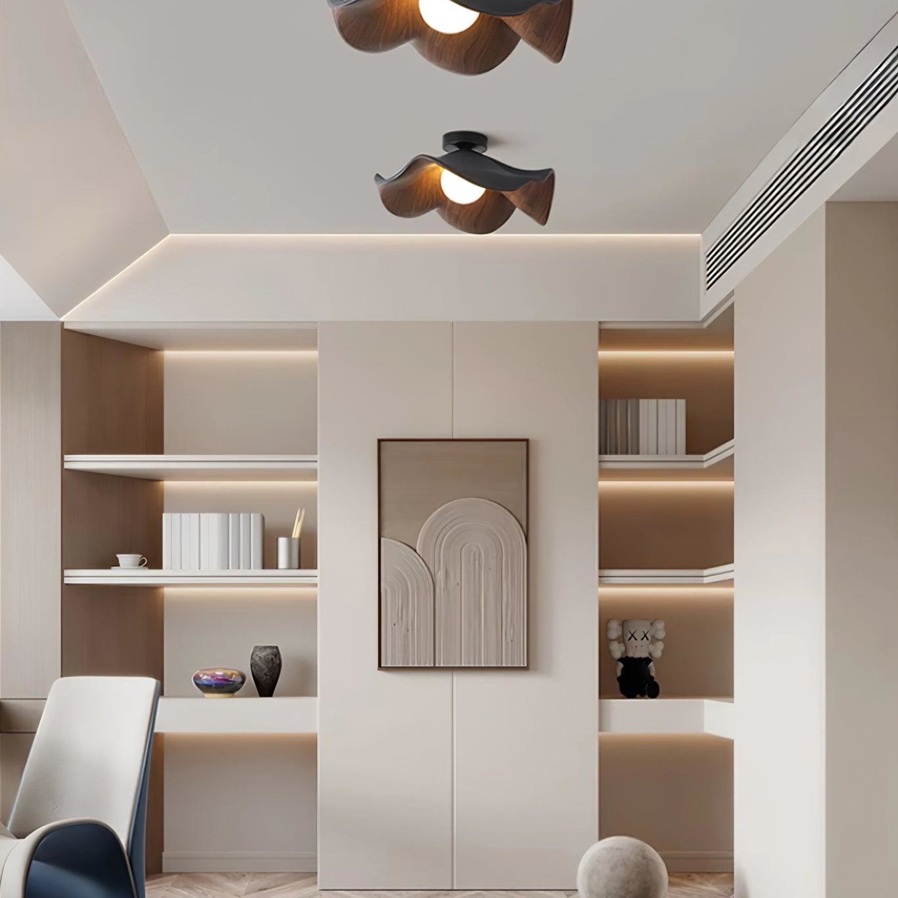 Scandinavian Resin Ceiling Light With Three-Color Light for Living Room — Greenwich Home & Living