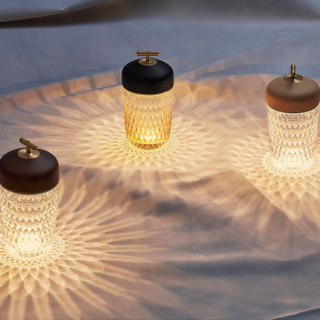 Contemporary Glass Table Lamp With Adjustable Color Temperature — Greenwich Home & Living