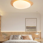 Scandinavian Wood Flush Mount Ceiling Light With Adjustable Color Temperature — Greenwich Home & Living