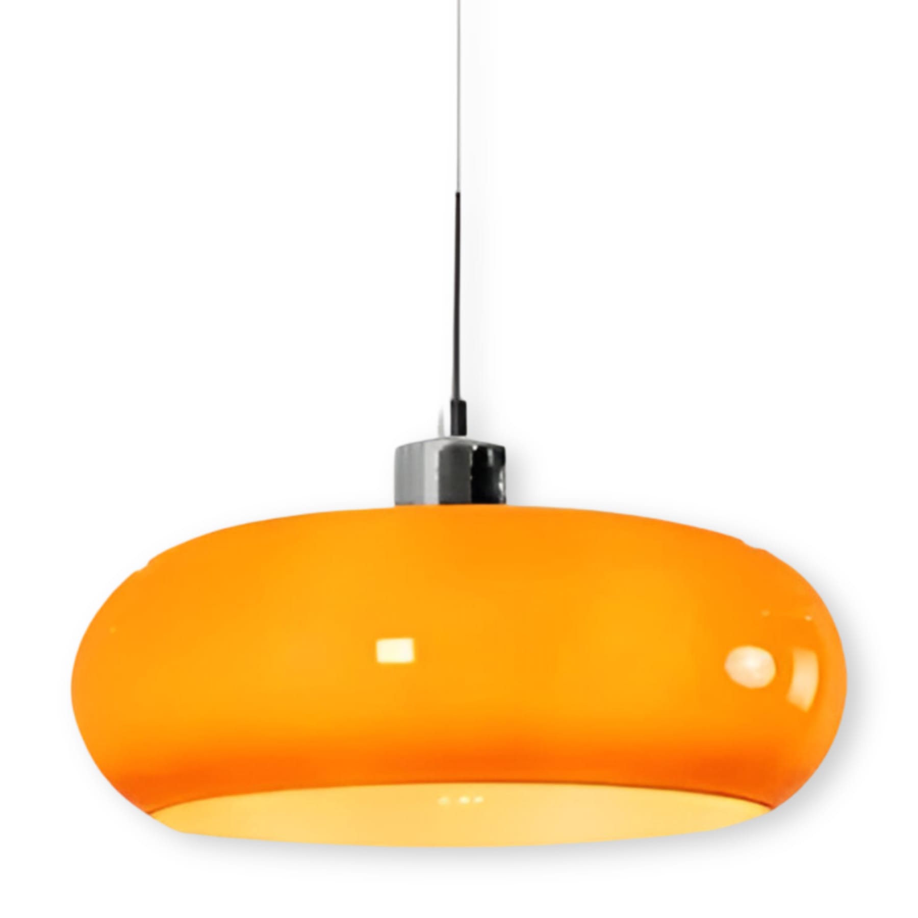 Retro Glass Pendant Light for Living and Dining Rooms in Orange — Greenwich Home & Living