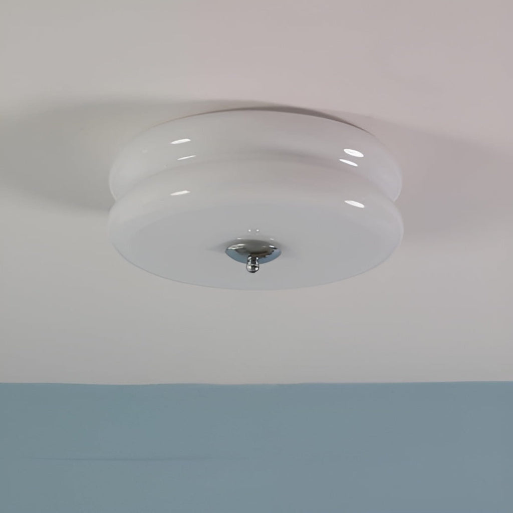 Retro Glass Flush Mount Ceiling Light With Adjustable Color Temperature — Greenwich Home & Living