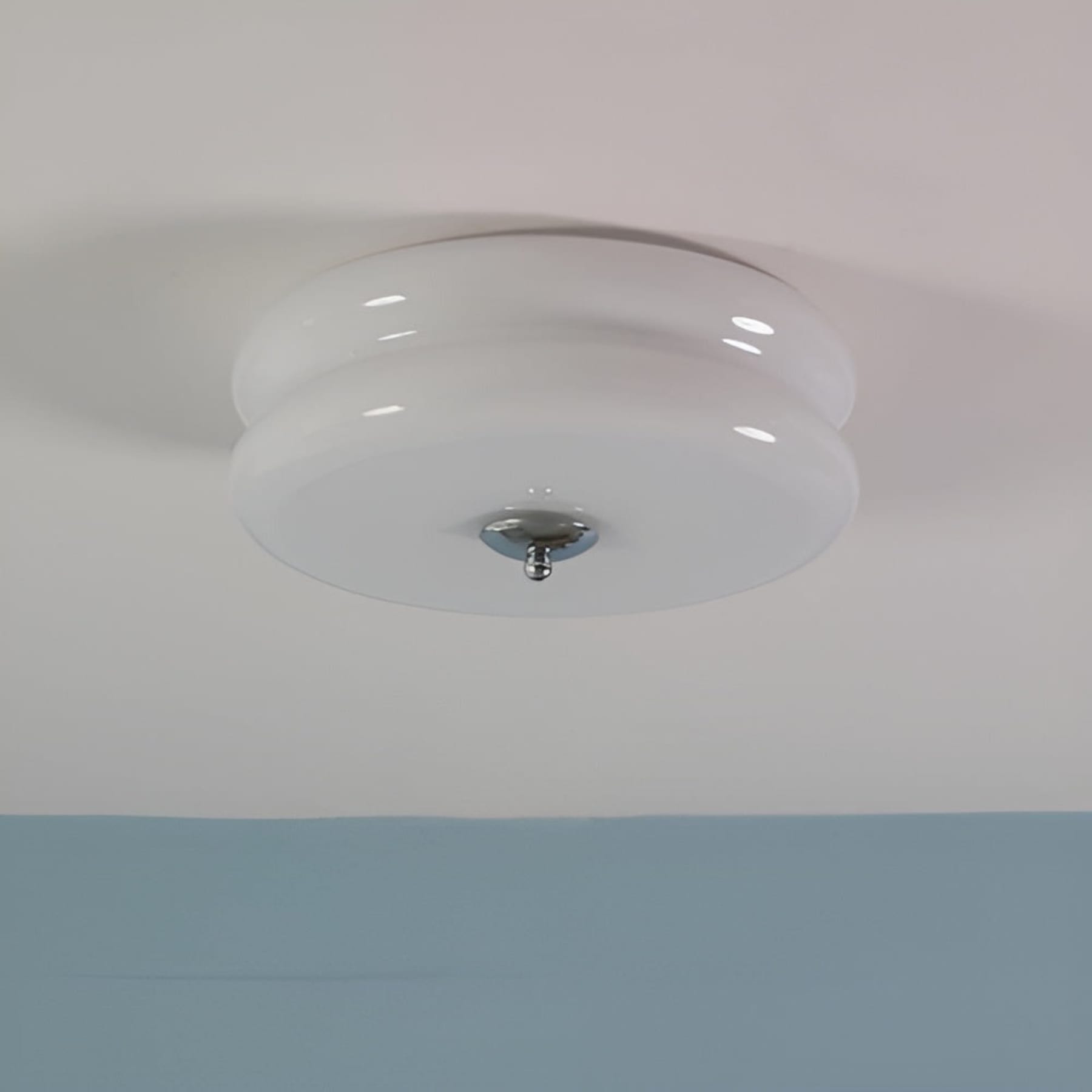 Retro Glass Flush Mount Ceiling Light With Adjustable Color Temperature — Greenwich Home & Living