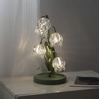 Contemporary Glass Table Lamp With USB Power for Living Room and Bedroom — Greenwich Home & Living