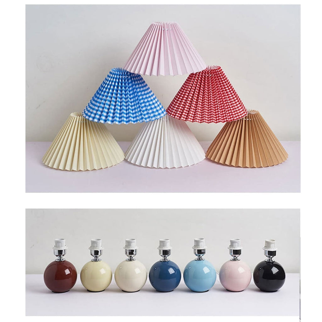Contemporary Ceramic Table Lamp With Fabric Shade for Living Room — Greenwich Home & Living