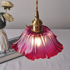 Retro Copper and Glass Pendant Light for Living Room — Greenwich Home & Living