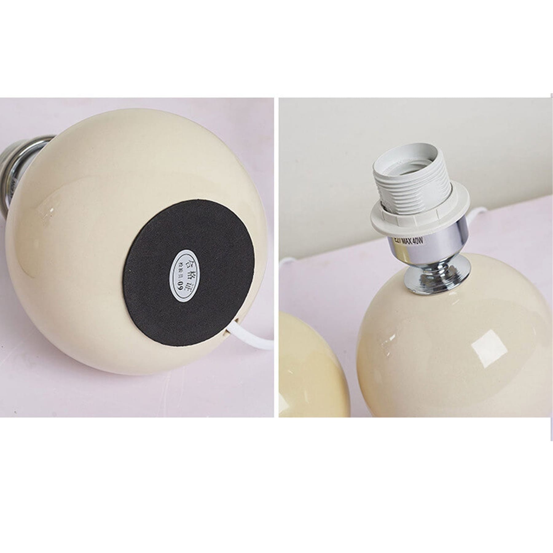 Contemporary Ceramic Table Lamp With Fabric Shade for Living Room — Greenwich Home & Living