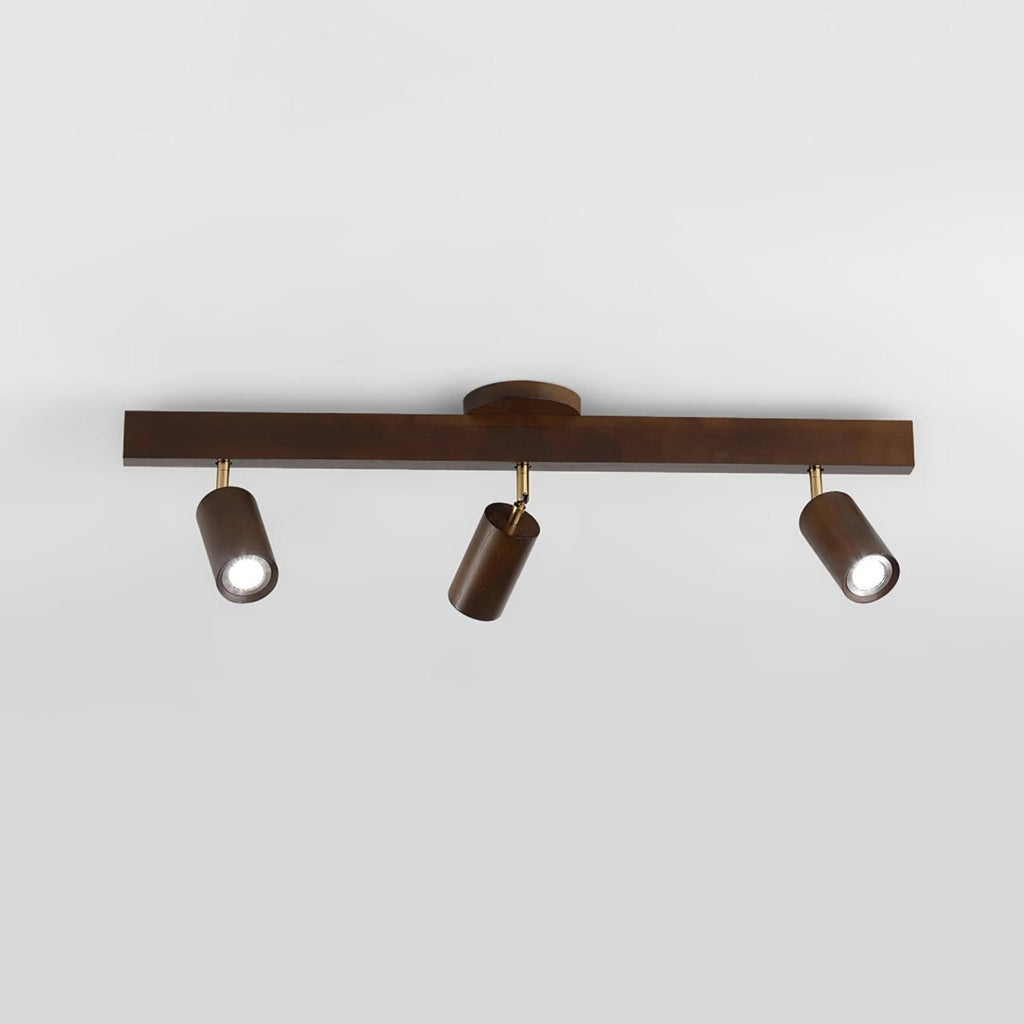 Modern Linear Walnut Wood Ceiling Light With Selectable Color Temperature — Greenwich Home & Living
