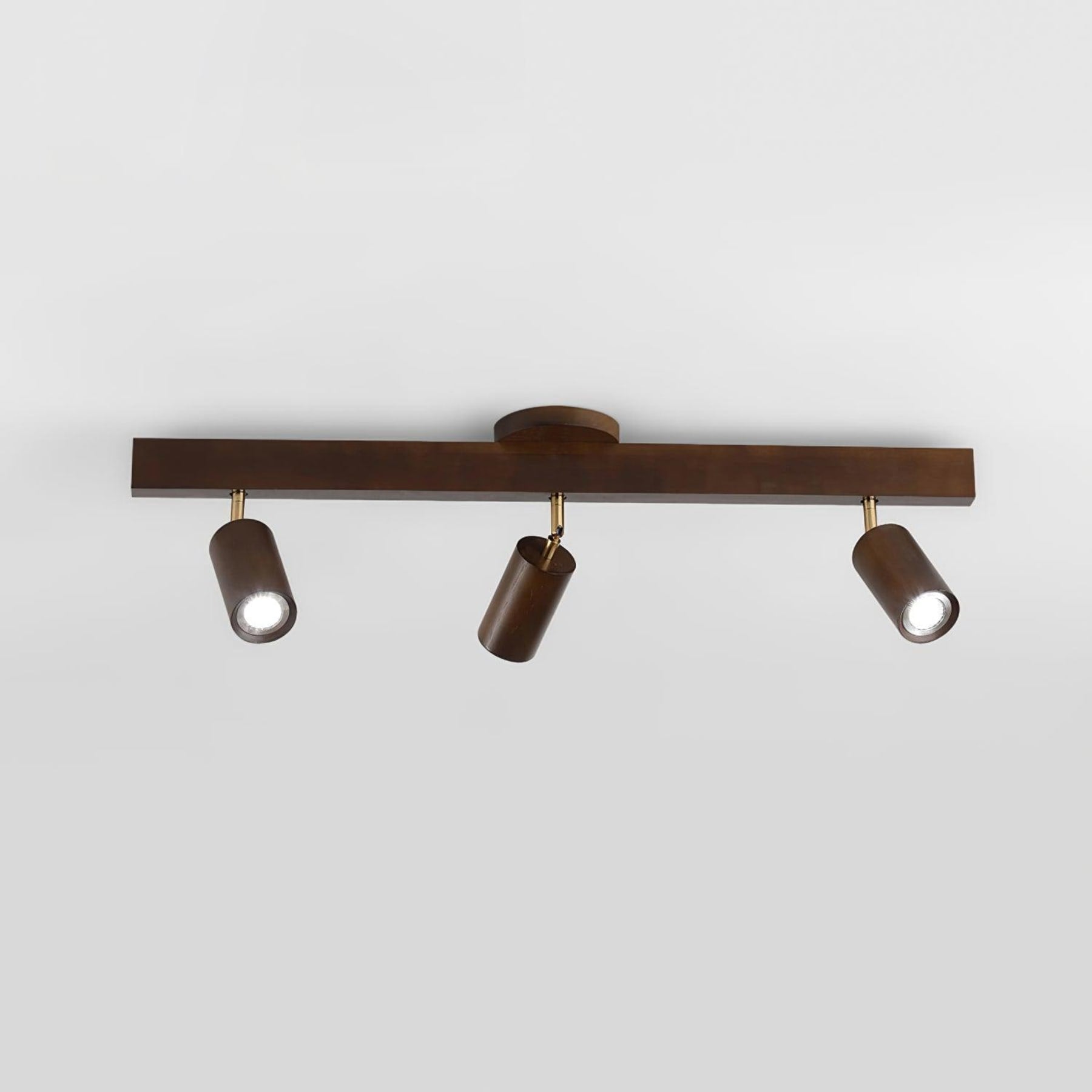 Modern Linear Walnut Wood Ceiling Light With Selectable Color Temperature — Greenwich Home & Living