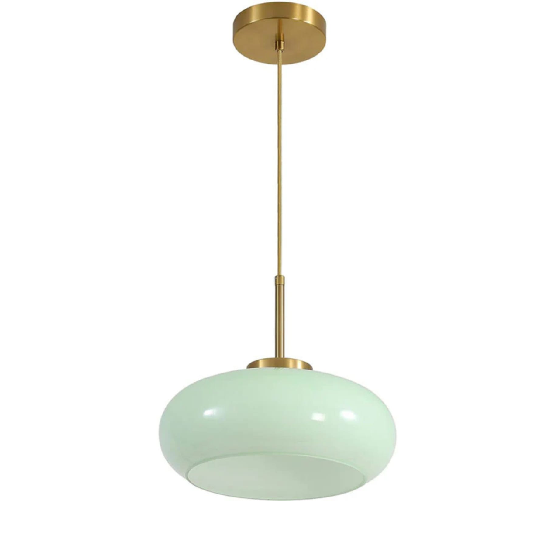 Retro Glass Pendant Light for Living and Dining Rooms in Green — Greenwich Home & Living