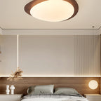Scandinavian Wood Flush Mount Ceiling Light With Adjustable Color Temperature — Greenwich Home & Living