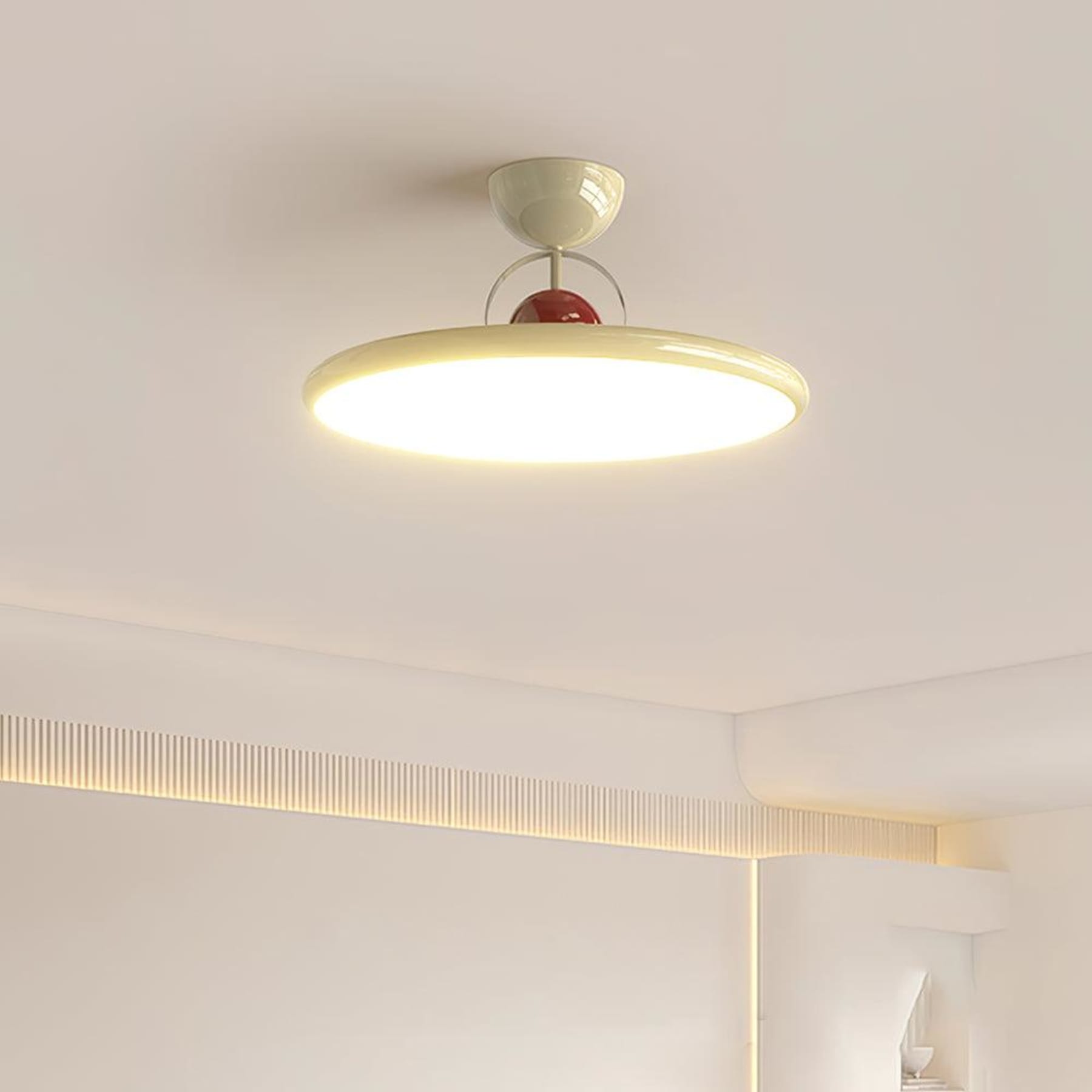 Retro Iron and Acrylic Semi-Flush Ceiling Light With Dimmable Color — Greenwich Home & Living