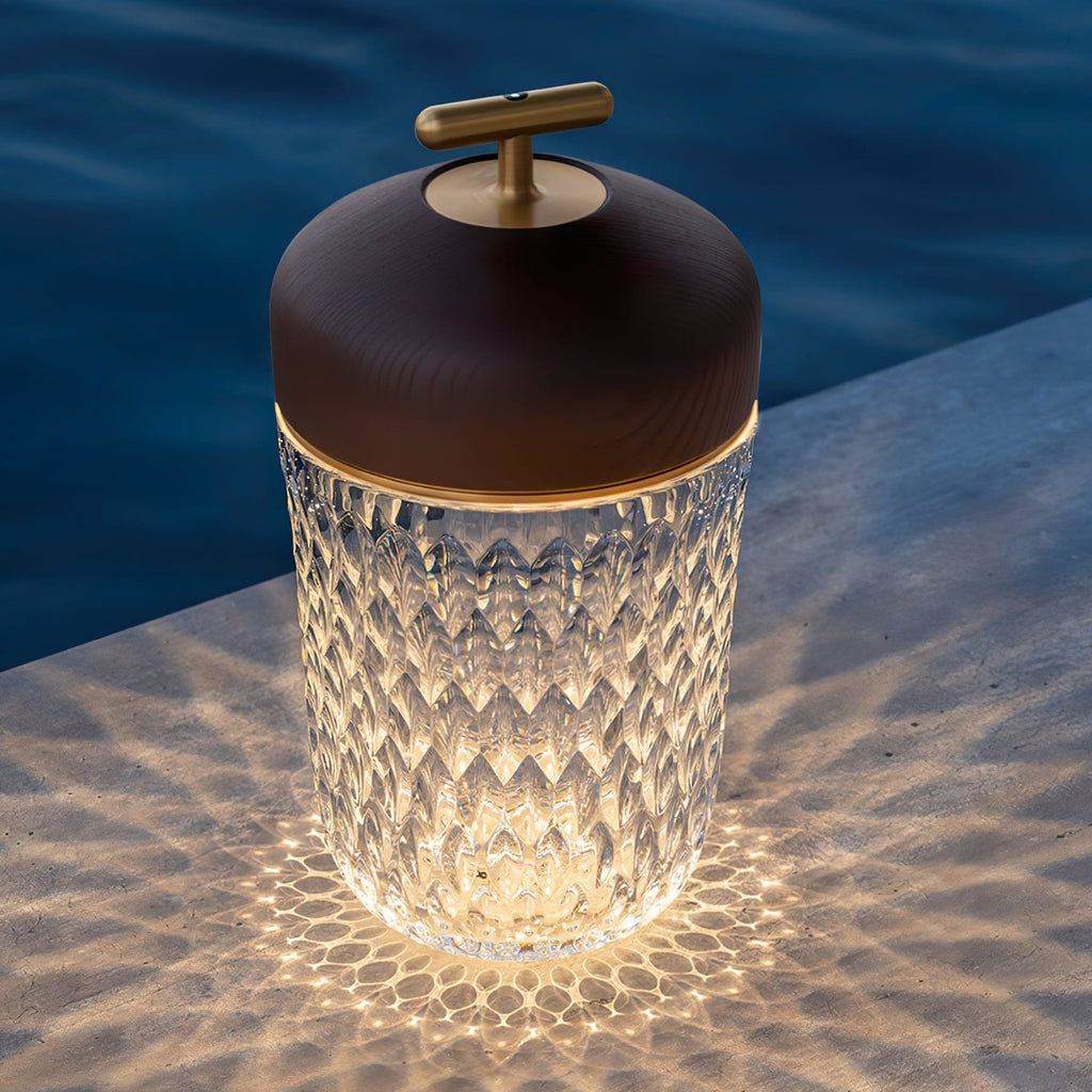 Contemporary Glass Table Lamp With Adjustable Color Temperature — Greenwich Home & Living