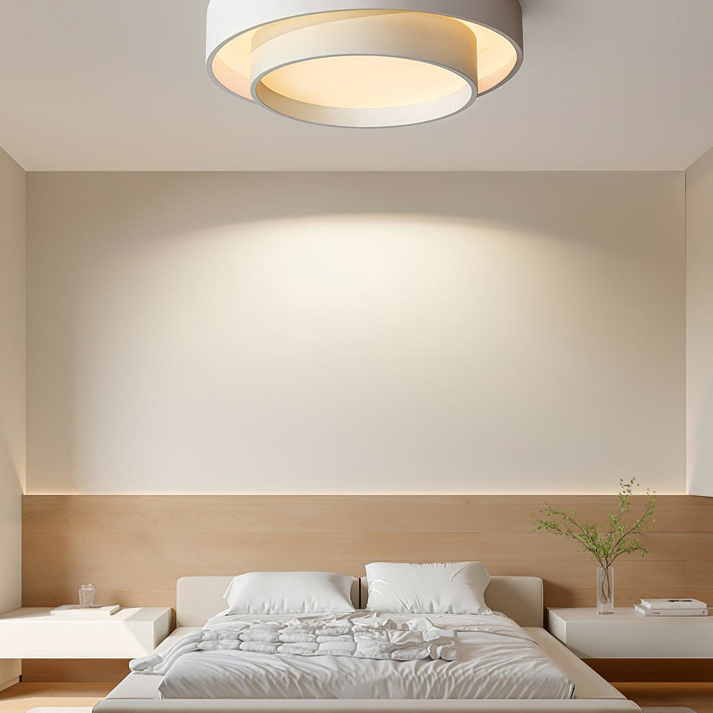 Minimalist Metal Flush Mount Ceiling Light With Bright Daylight LED — Greenwich Home & Living