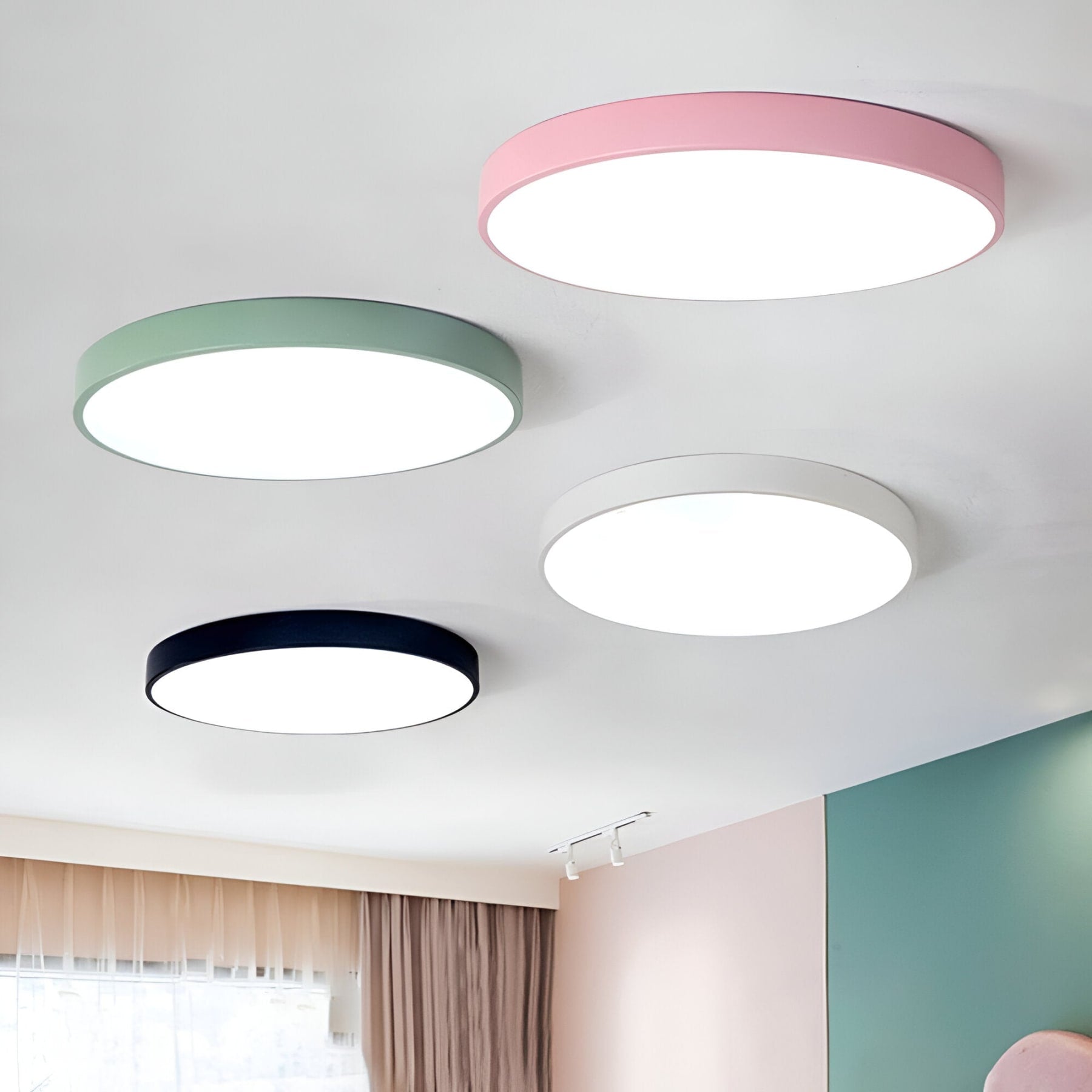 Minimalist Metal Flush Mount Ceiling Light With Tri-Color Dimming — Greenwich Home & Living
