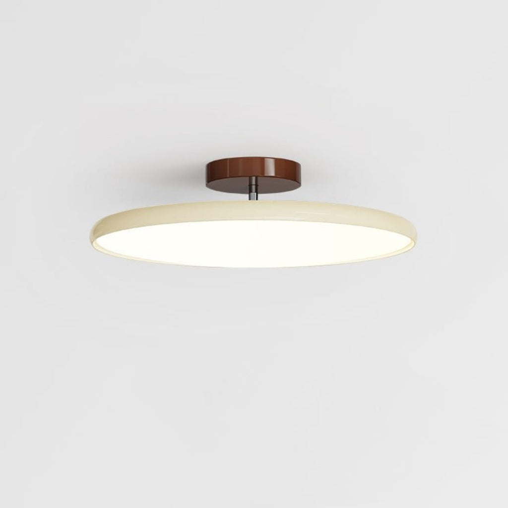 Retro Metal Semi-Flush Mount Ceiling Light With Three-Color Light — Greenwich Home & Living