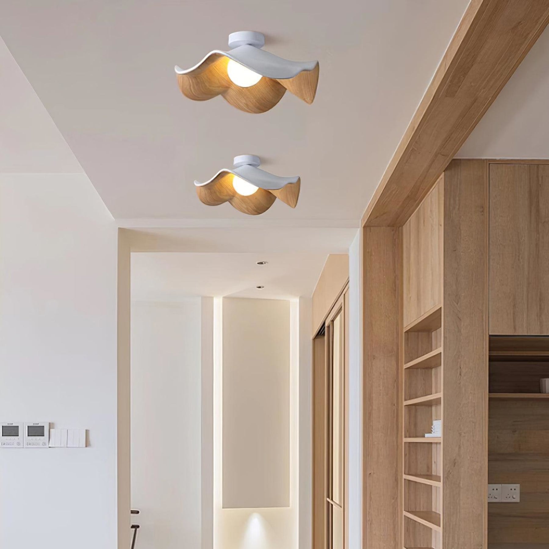 Scandinavian Resin Ceiling Light With Three-Color Light for Living Room — Greenwich Home & Living