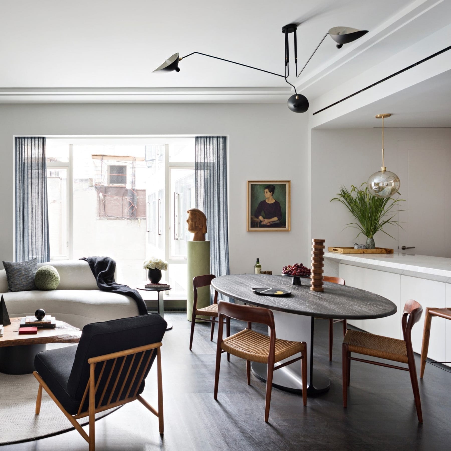 Modern Linear Metal Ceiling Light With Adjustable Color Temperature — Greenwich Home & Living