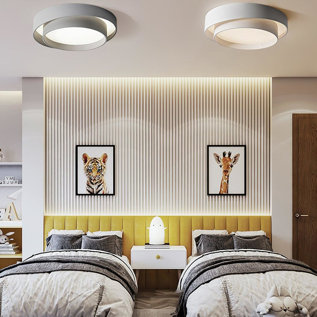 Minimalist Metal Flush Mount Ceiling Light With Bright Daylight LED — Greenwich Home & Living