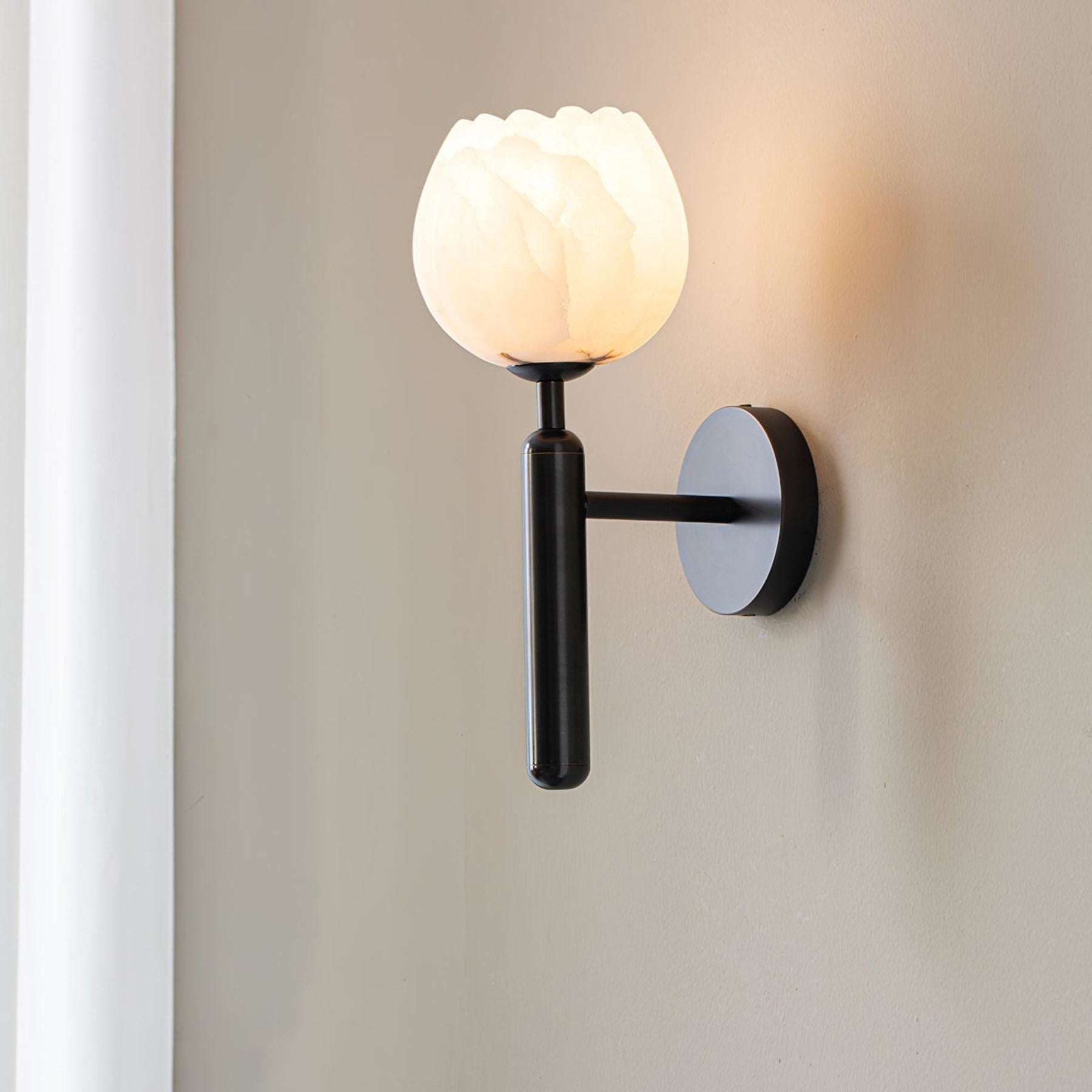 Contemporary Iron and Glass Wall Light With Dual Color Temperature — Greenwich Home & Living