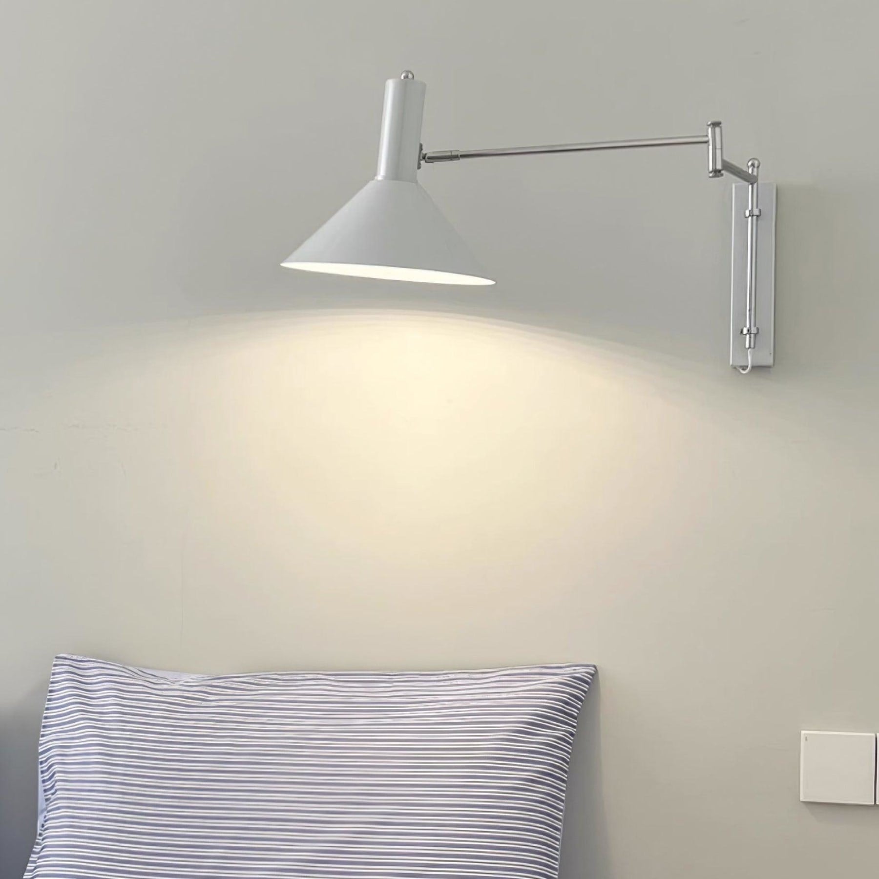 Retro Metal Wall Light With Tri-Color Lighting for Bedroom — Greenwich Home & Living
