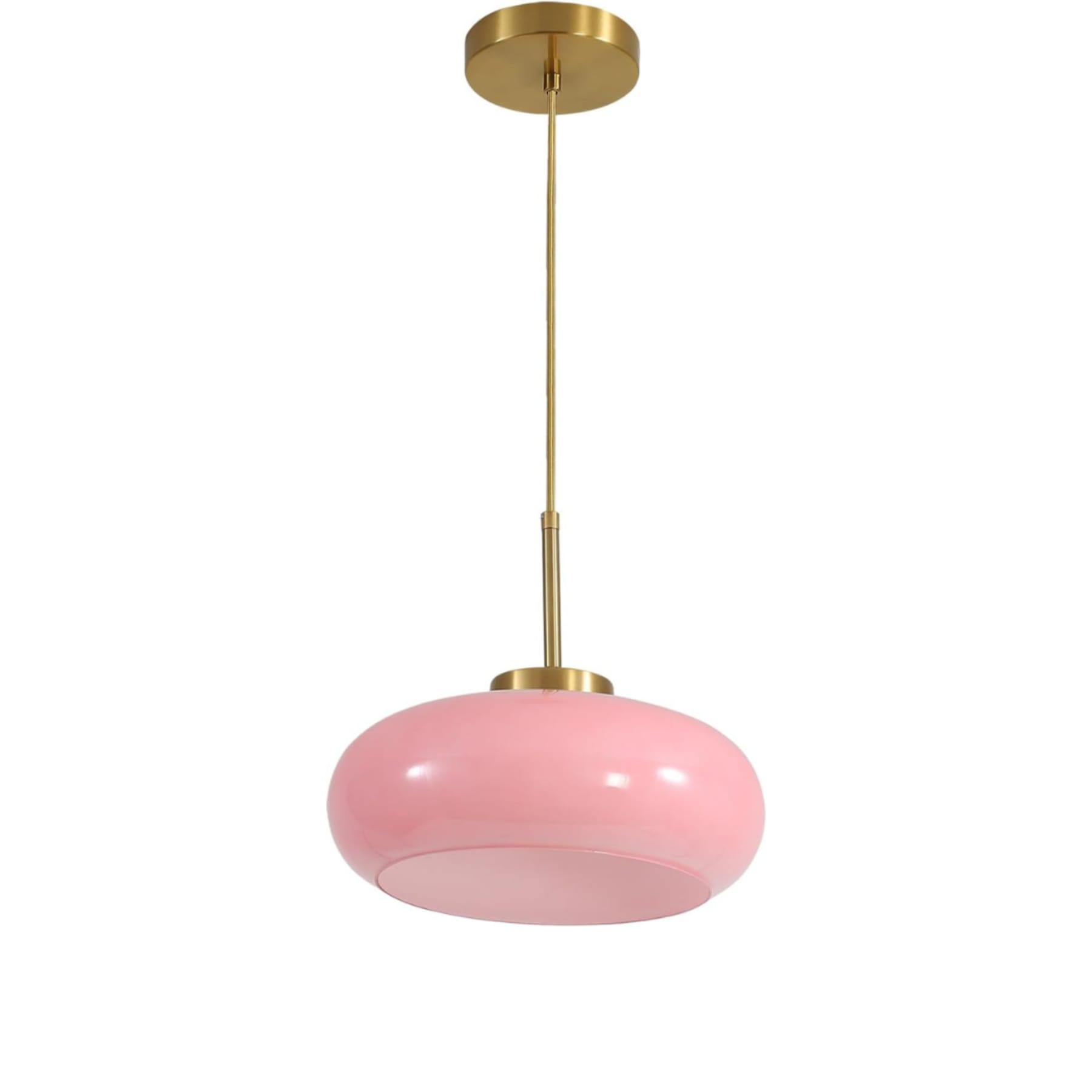 Retro Glass Pendant Light for Living and Dining Rooms in Pink — Greenwich Home & Living