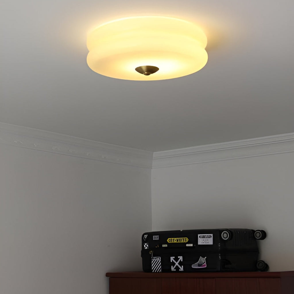 Retro Glass Flush Mount Ceiling Light With Adjustable Color Temperature — Greenwich Home & Living