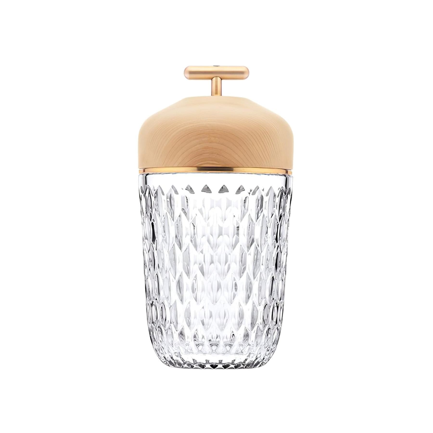 Contemporary Glass Table Lamp With Adjustable Color Temperature in Gold Brown — Greenwich Home & Living