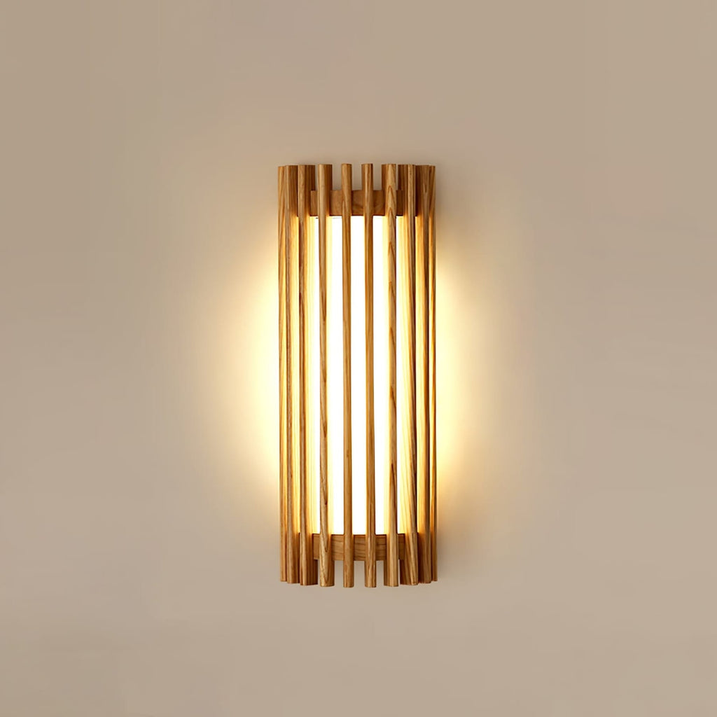 Contemporary Acrylic and Wood Wall Light With Tri-Color Lighting — Greenwich Home & Living