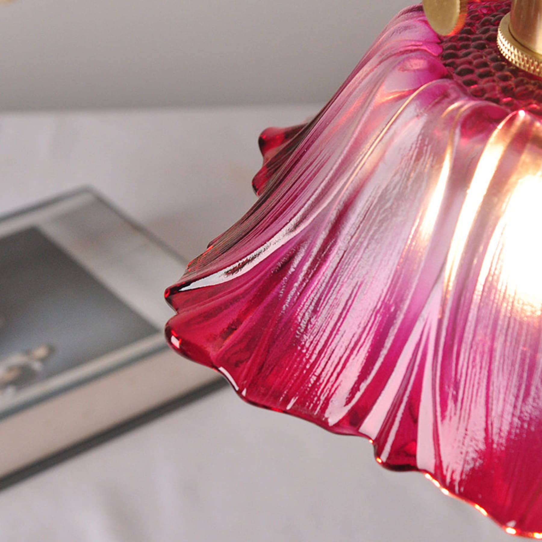 Retro Copper and Glass Pendant Light for Living Room — Greenwich Home & Living