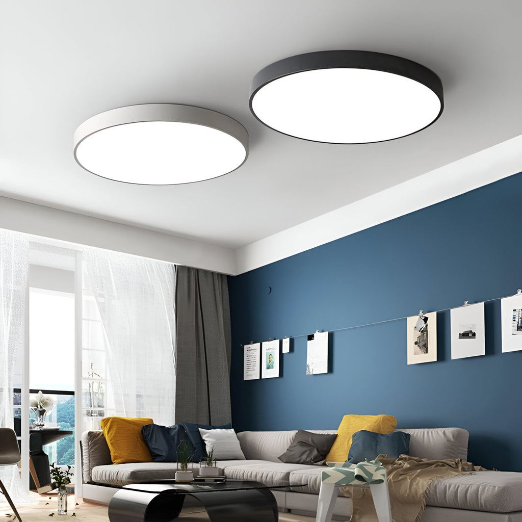 Minimalist Metal Flush Mount Ceiling Light With Tri-Color Dimming — Greenwich Home & Living