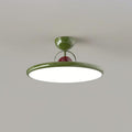 Retro Iron and Acrylic Semi-Flush Ceiling Light With Dimmable Color in Green — Greenwich Home & Living