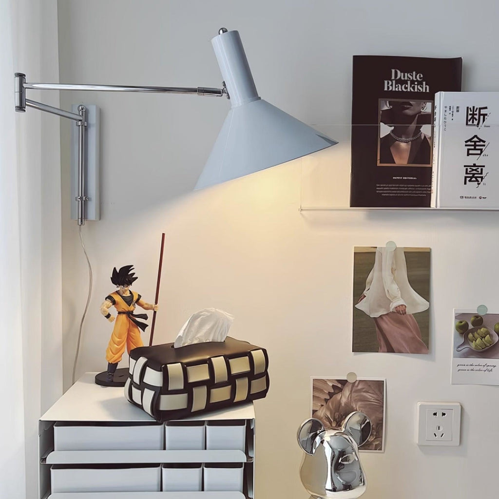 Retro Metal Wall Light With Tri-Color Lighting for Bedroom — Greenwich Home & Living