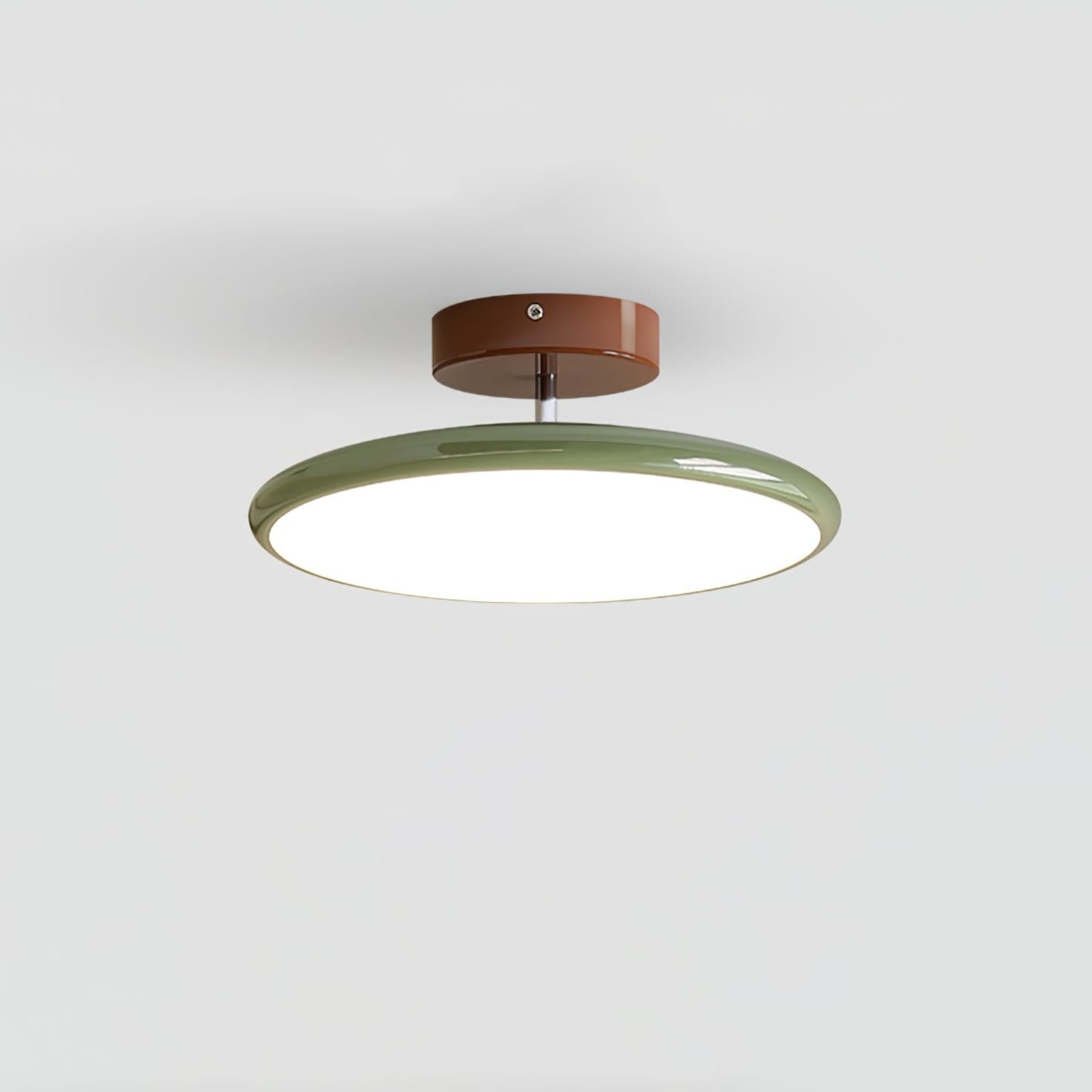 Retro Metal Semi-Flush Mount Ceiling Light With Three-Color Light — Greenwich Home & Living