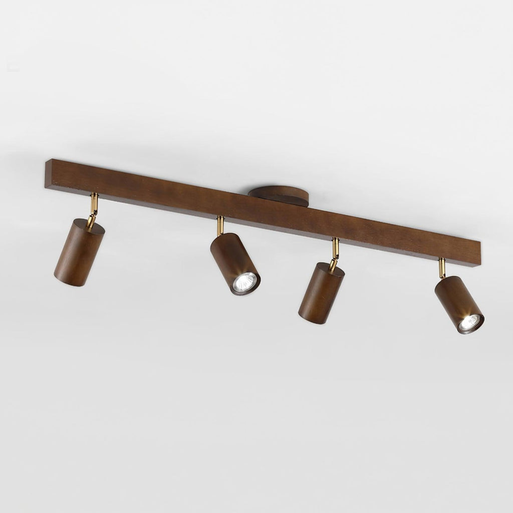 Modern Linear Walnut Wood Ceiling Light With Selectable Color Temperature — Greenwich Home & Living