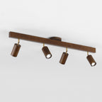Modern Linear Walnut Wood Ceiling Light With Selectable Color Temperature — Greenwich Home & Living