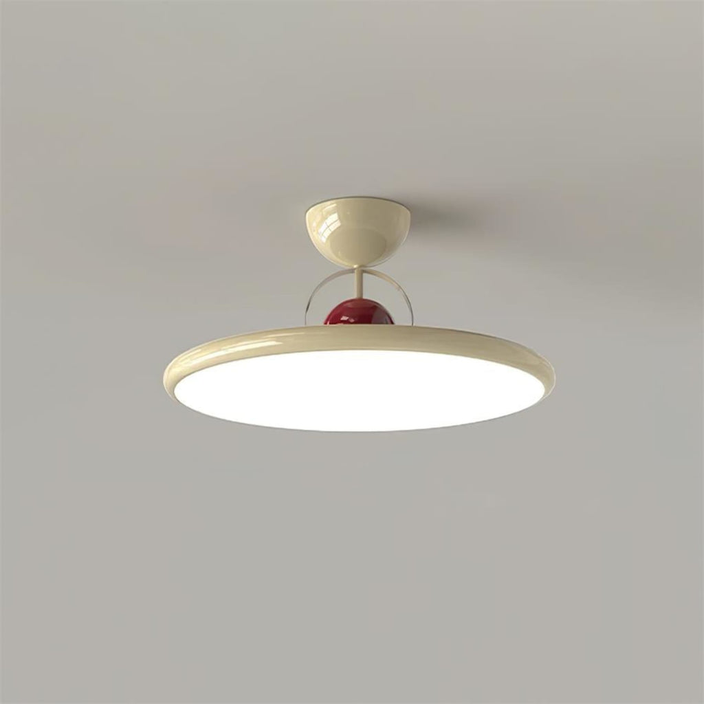 Retro Iron and Acrylic Semi-Flush Ceiling Light With Dimmable Color in Beige — Greenwich Home & Living