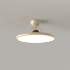 Retro Iron and Acrylic Semi-Flush Ceiling Light With Dimmable Color in Beige — Greenwich Home & Living