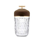 Contemporary Glass Table Lamp With Adjustable Color Temperature in Gold Dark Brown — Greenwich Home & Living