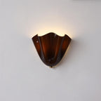 Retro Glass Wall Light With Warm Glow for Living Room and Hallway in Brown — Greenwich Home & Living