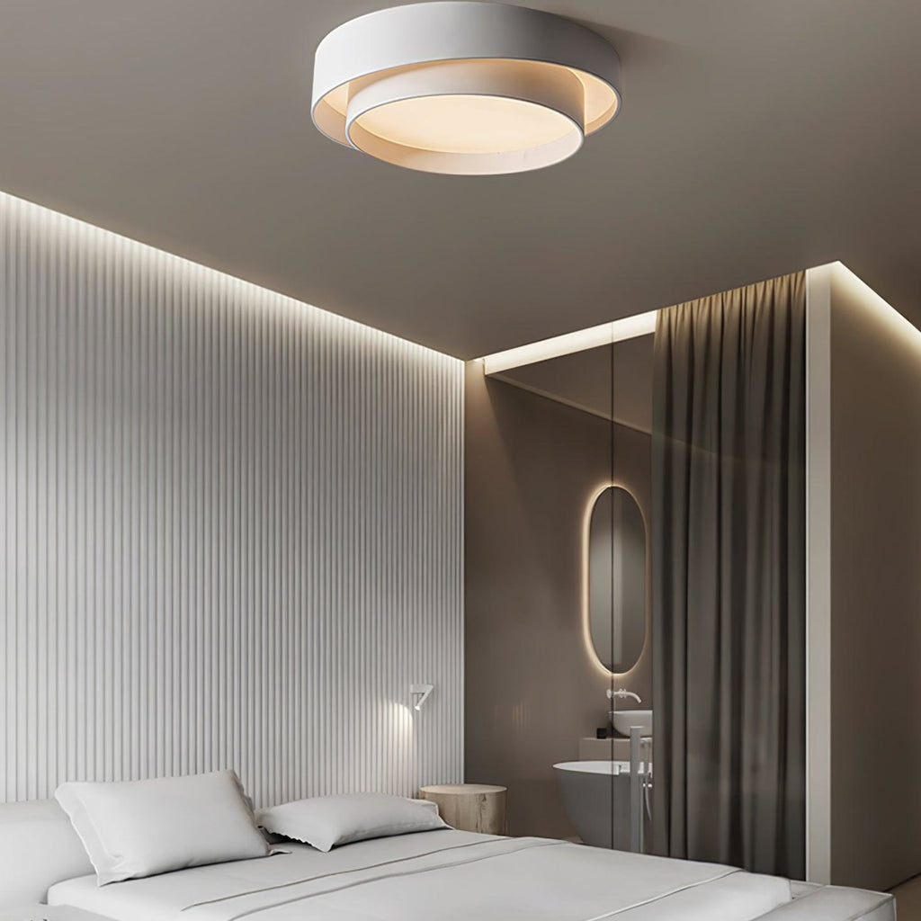 Minimalist Metal Flush Mount Ceiling Light With Bright Daylight LED — Greenwich Home & Living