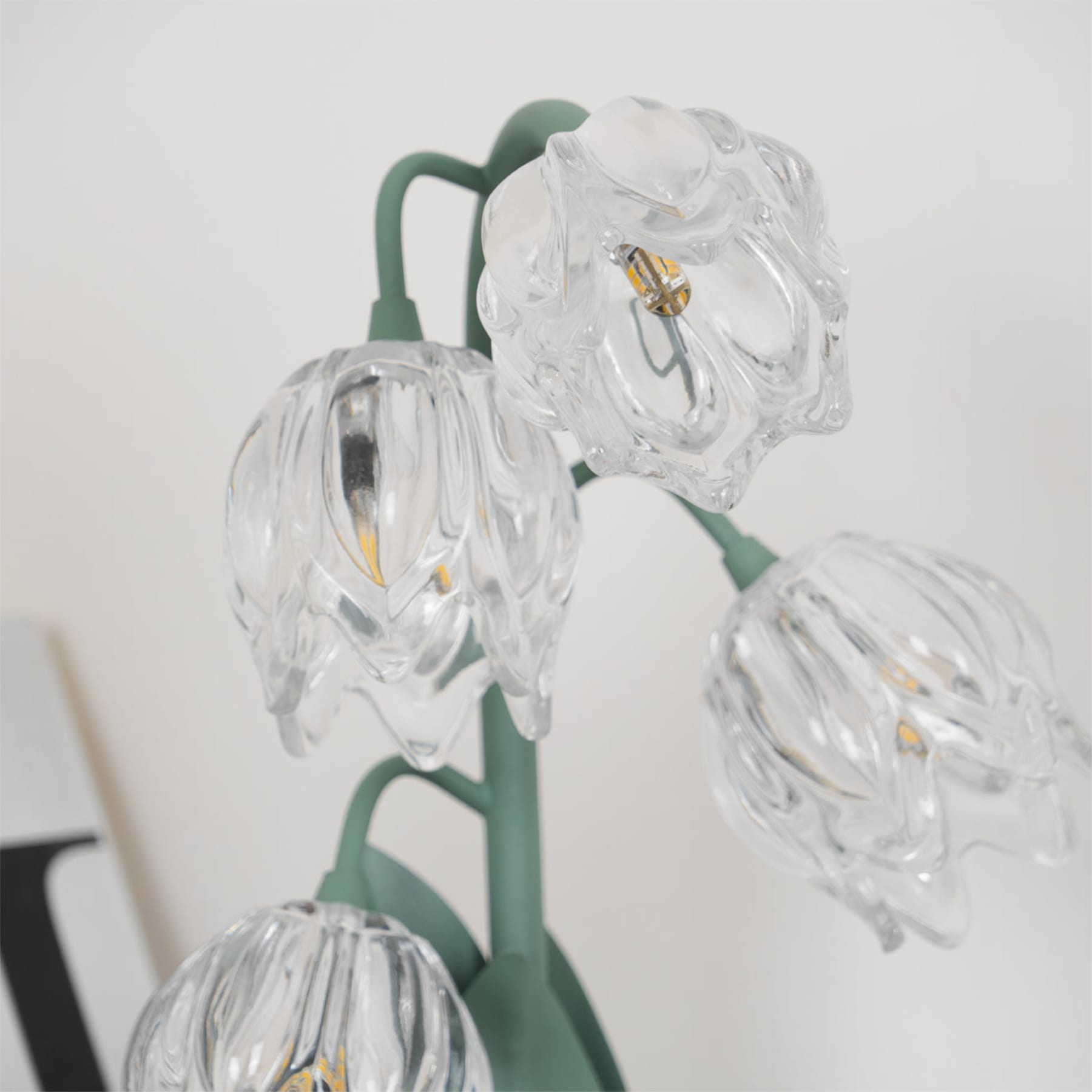 Contemporary Glass Table Lamp With USB Power for Living Room and Bedroom — Greenwich Home & Living