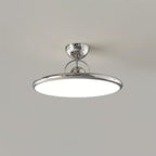 Retro Iron and Acrylic Semi-Flush Ceiling Light With Dimmable Color in Chrome — Greenwich Home & Living