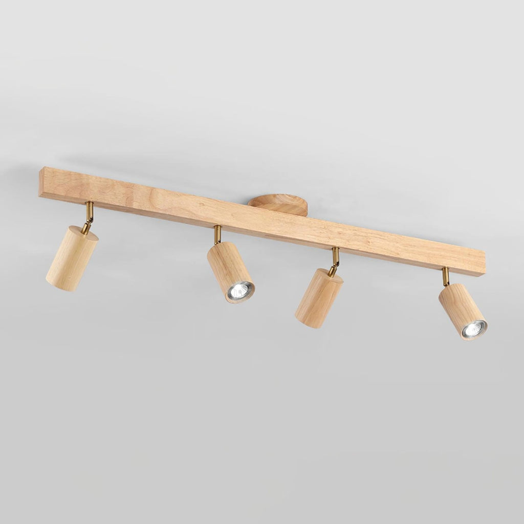 Modern Linear Walnut Wood Ceiling Light With Selectable Color Temperature — Greenwich Home & Living