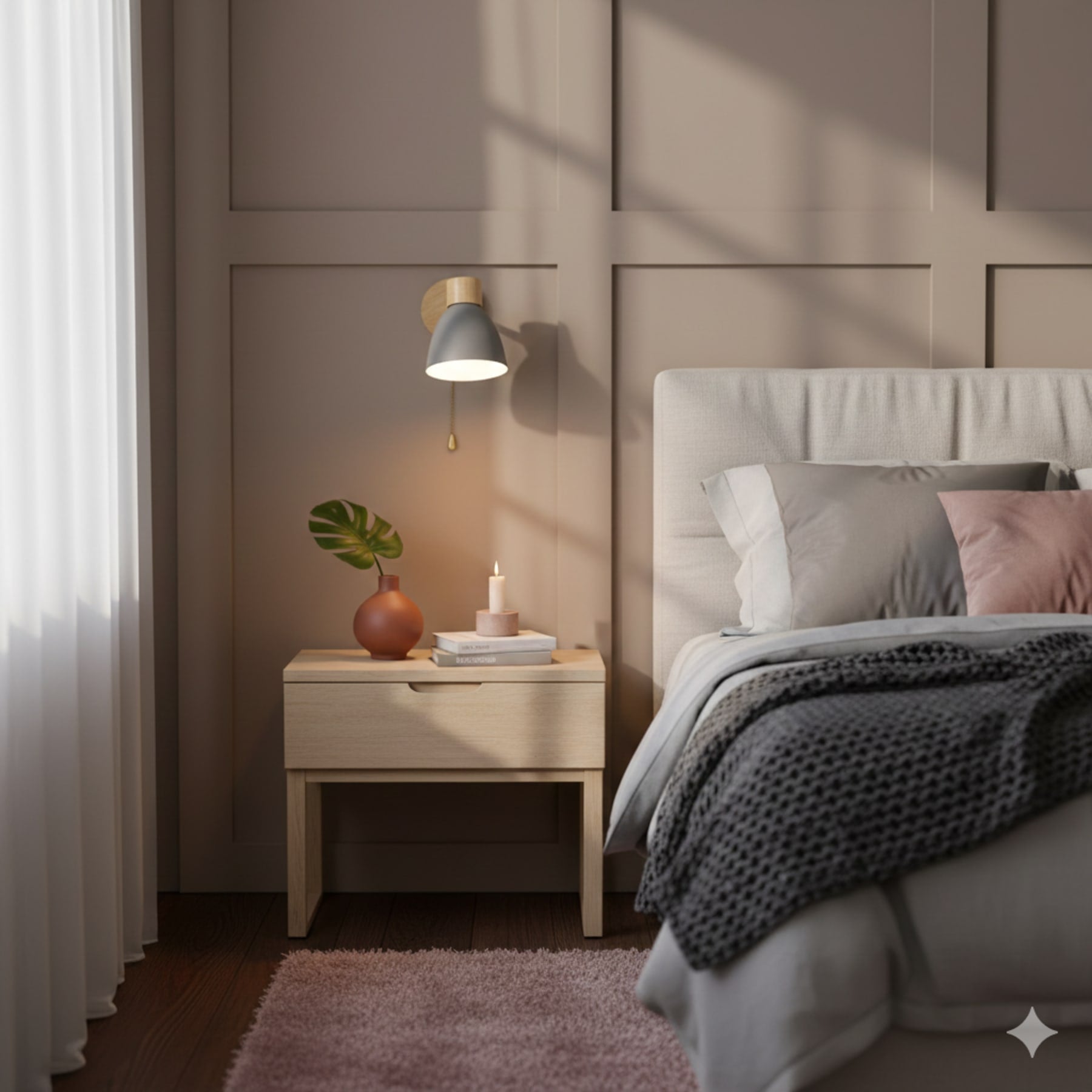 Scandinavian Wood Wall Light for Living Room and Bedroom — Greenwich Home & Living