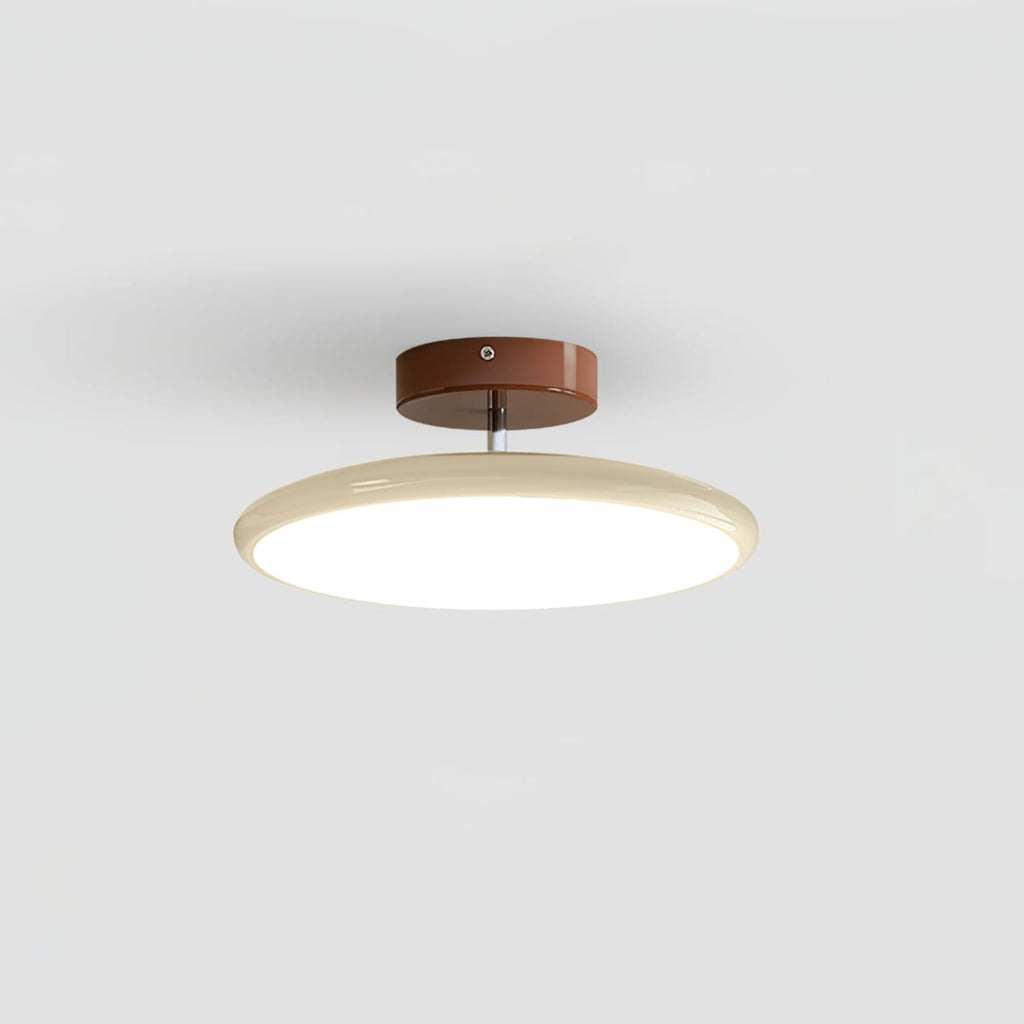 Retro Metal Semi-Flush Mount Ceiling Light With Three-Color Light — Greenwich Home & Living